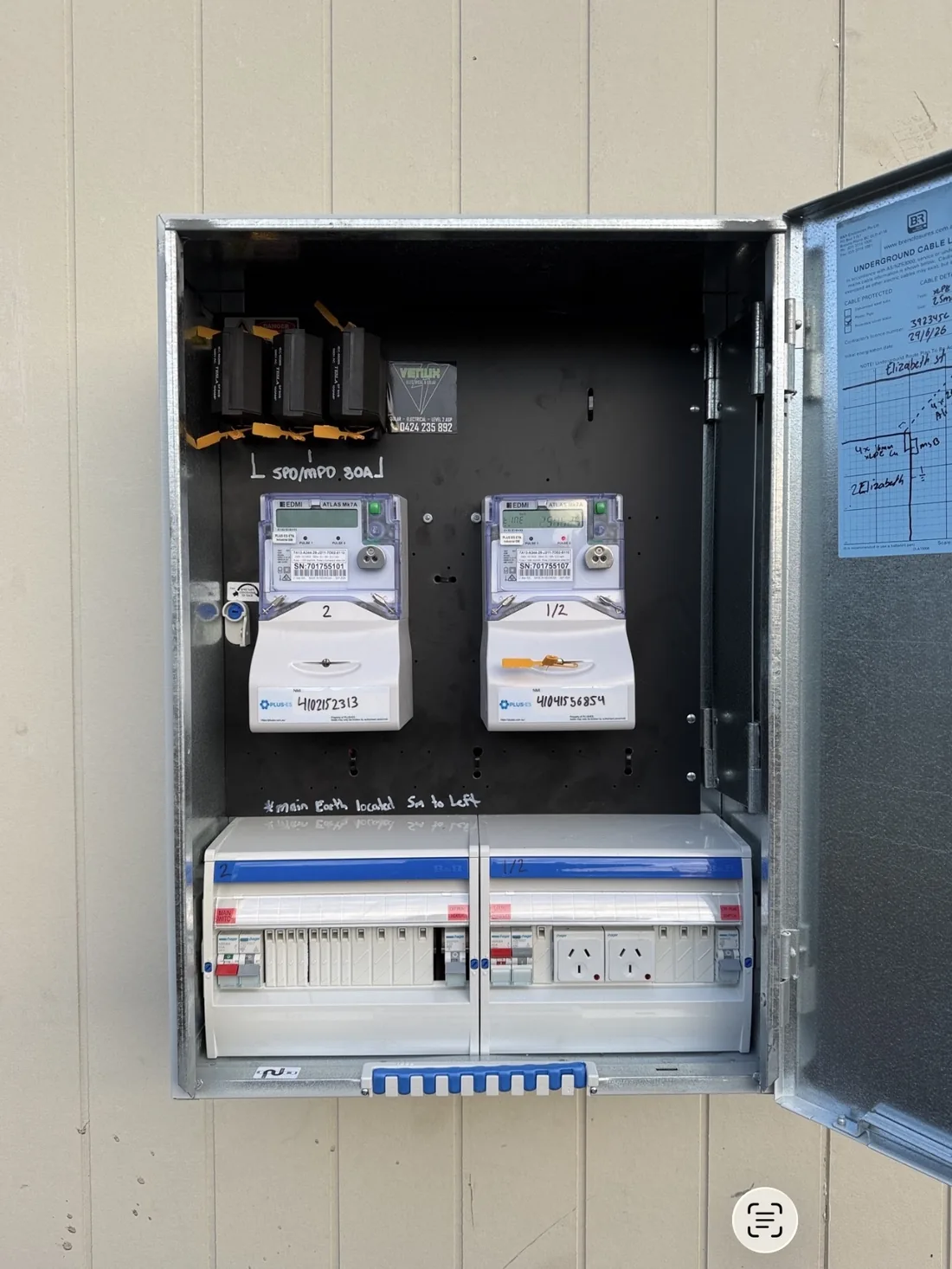 Board and meters after the upgrade
