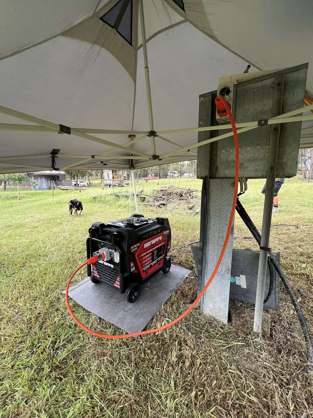 Backup generator wired in on a rural block