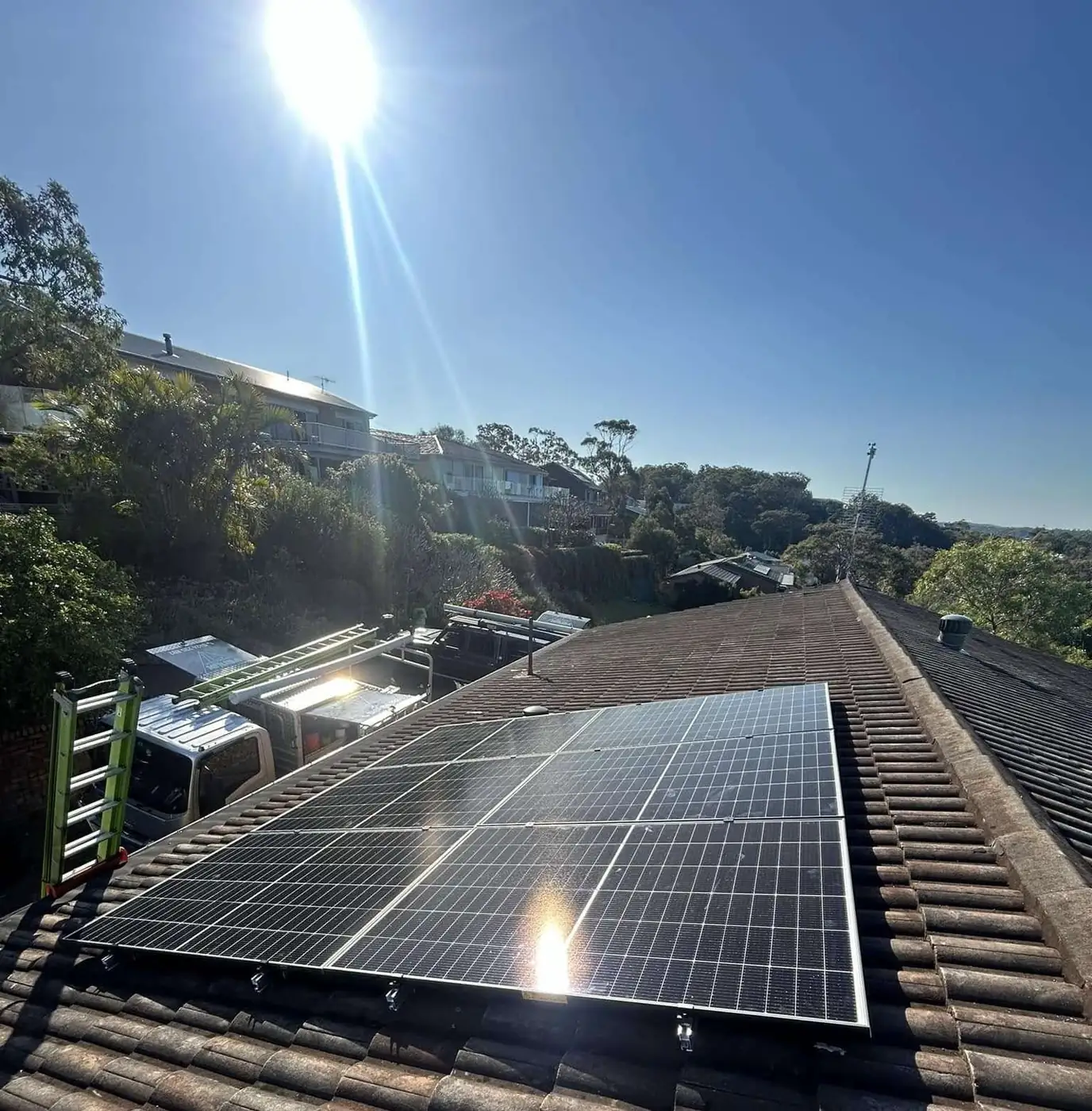 Panels working in full sun
