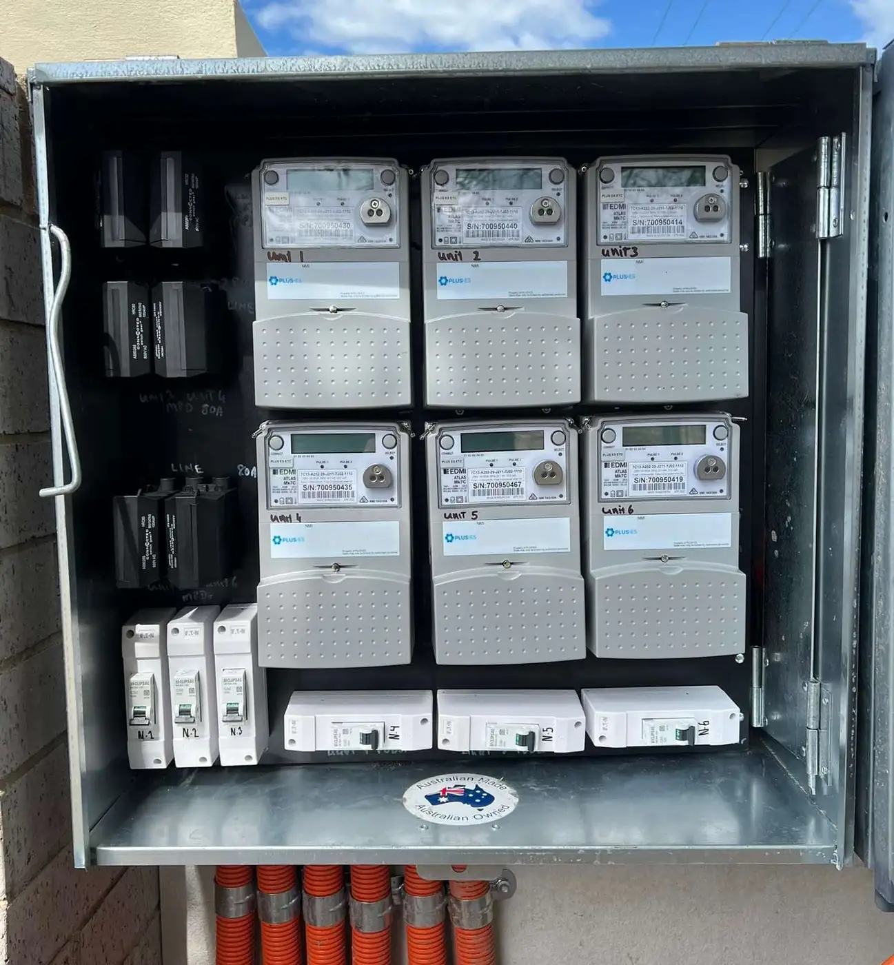 Multi-unit meter bank by Venux Electrical