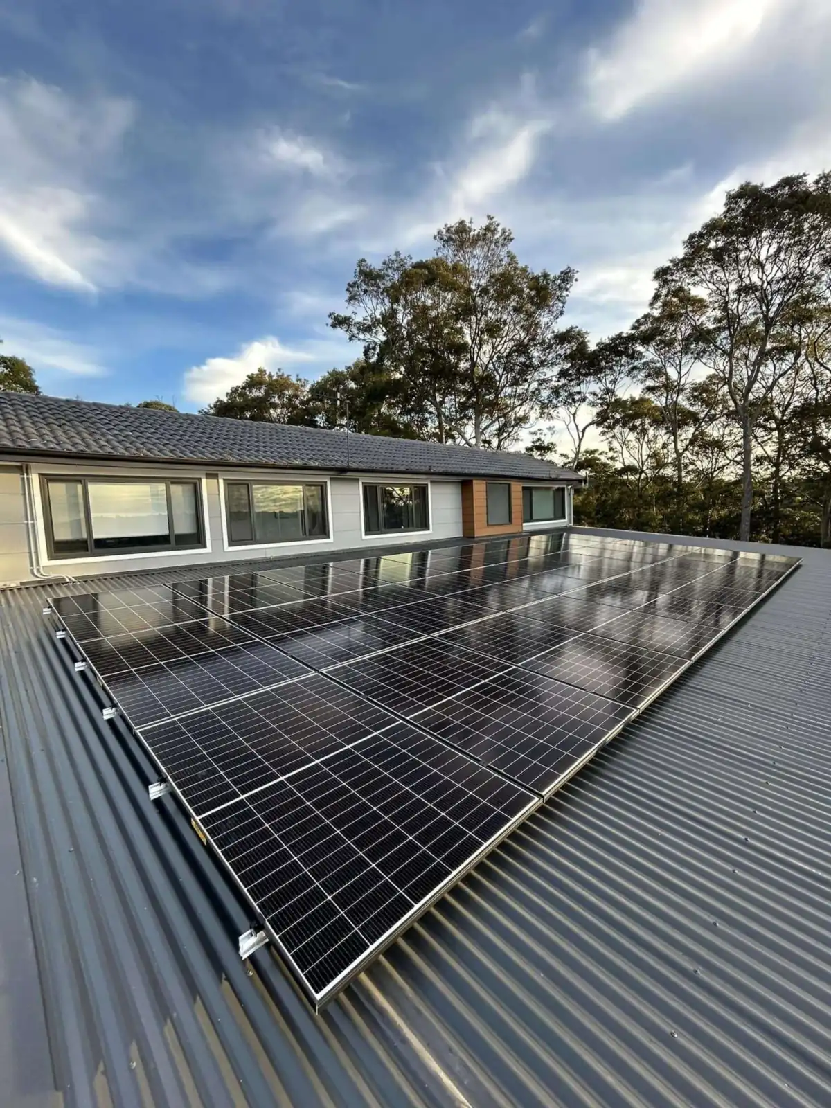 Standing-seam roof array by Venux Electrical